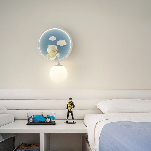 lampe de chevet créative dessin animé ours nuage pour enfants - vue 3 sur 9