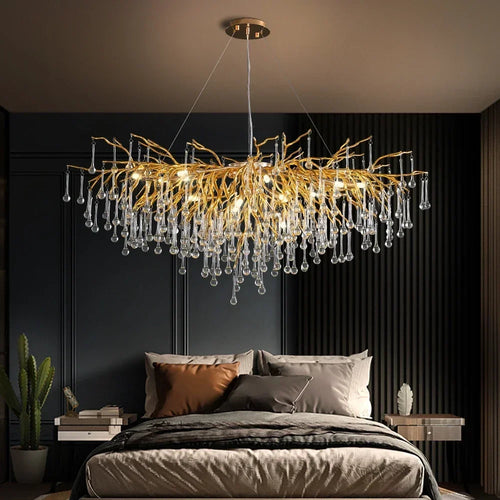 lustre moderne en cristal pour une décoration luxueuse - vue 6 sur 12