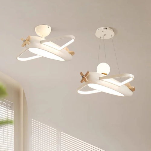 plafonnier hélicoptère moderne pour chambre d'enfant garçon - vue 2 sur 9