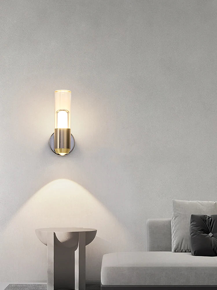 Nordic designer living room background wall decorative light, bedroom bedside minimalist atmosphere wall lamp - vue 1 sur 6