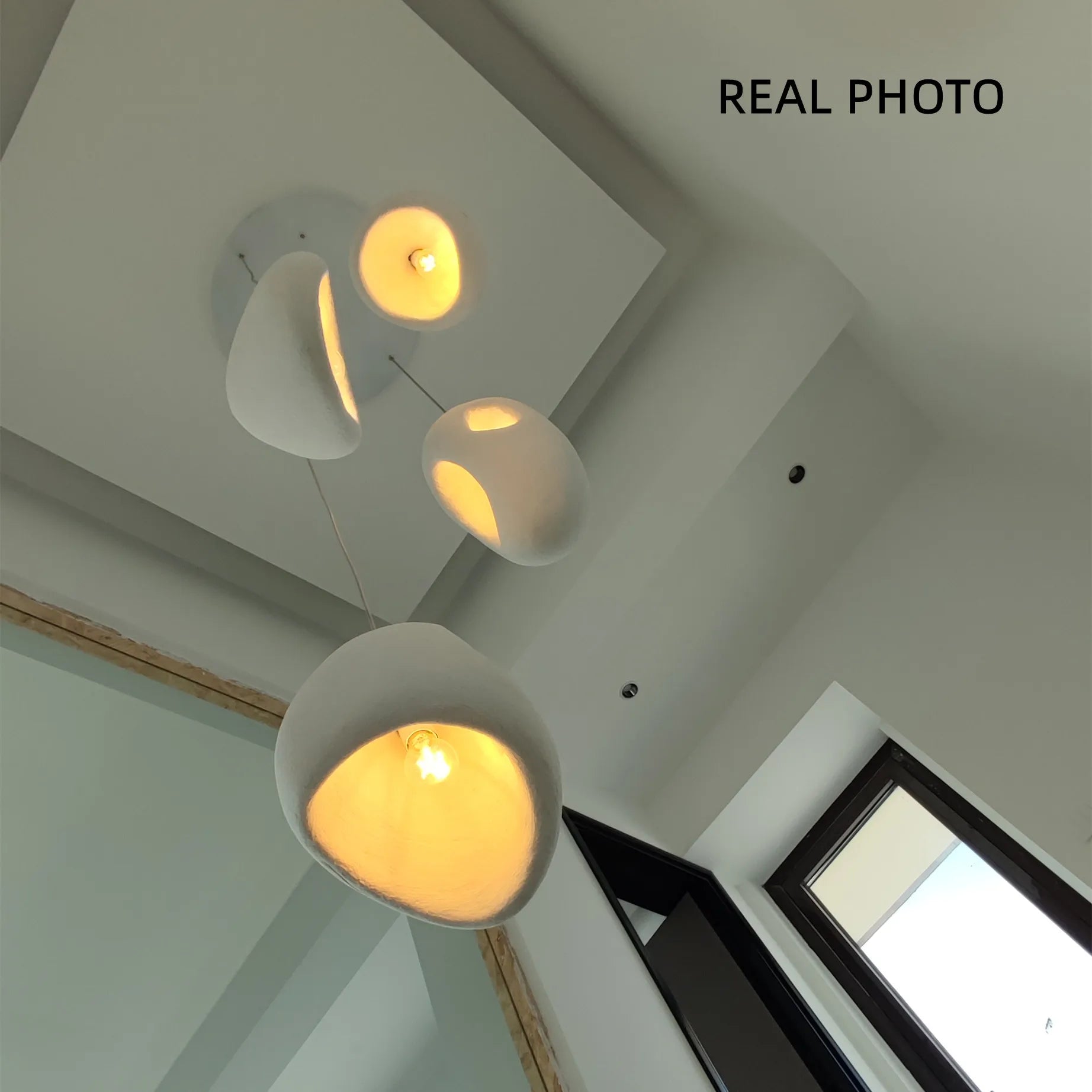 lustre led wabi-sabi moderne irrégulier pour décoration loft - vue 5 sur 12
