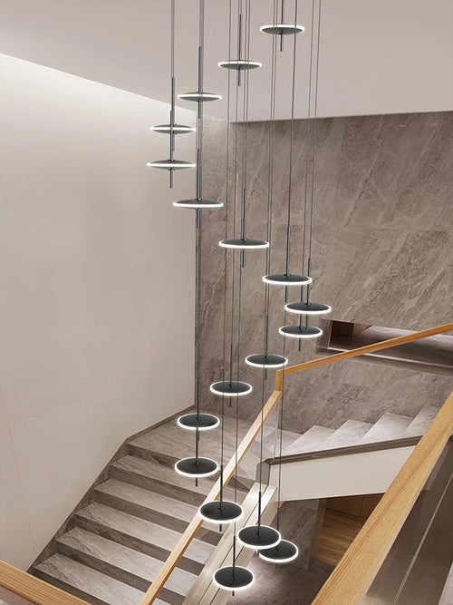 lustre nordique suspendu créatif en acrylique doré à led - vue 5 sur 15