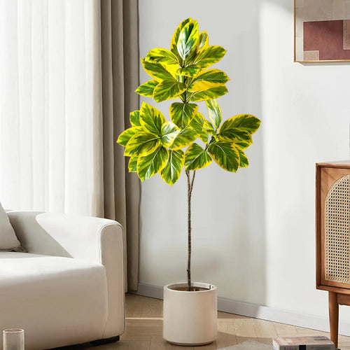 branche de banyan artificielle avec feuilles de magnolia pour décoration - vue 3 sur 9