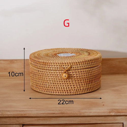 panier de rangement en rotin pour aliments et thé - vue 14 sur 16