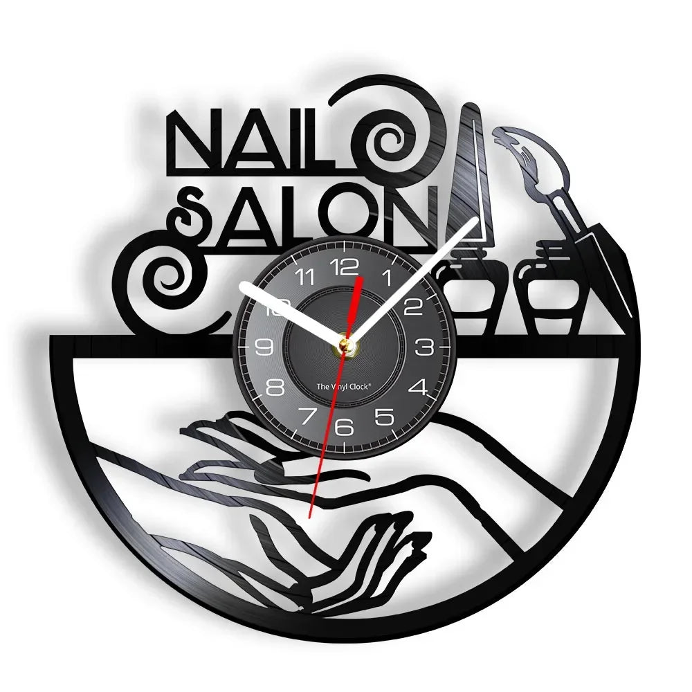 horloge murale vinyle pour salon de manucure et beauté - vue 20 sur 31