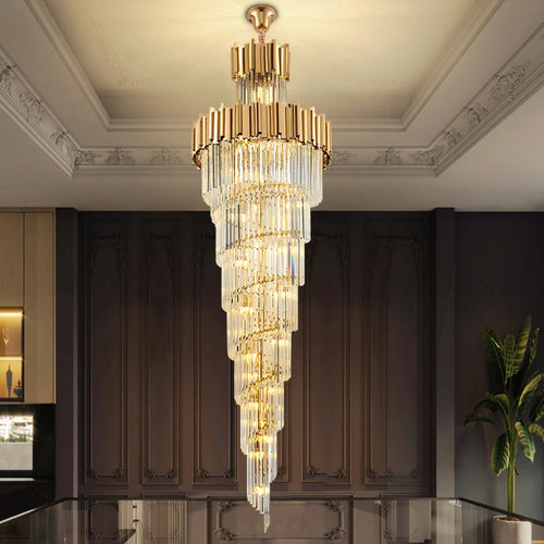 lustre moderne en cristal pour décoration intérieure élégante et lumineuse - vue 3 sur 6