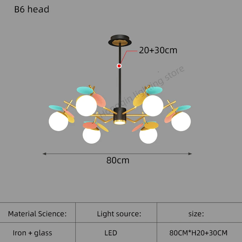 lustre à led moderne pour décoration de chambre d'enfant
