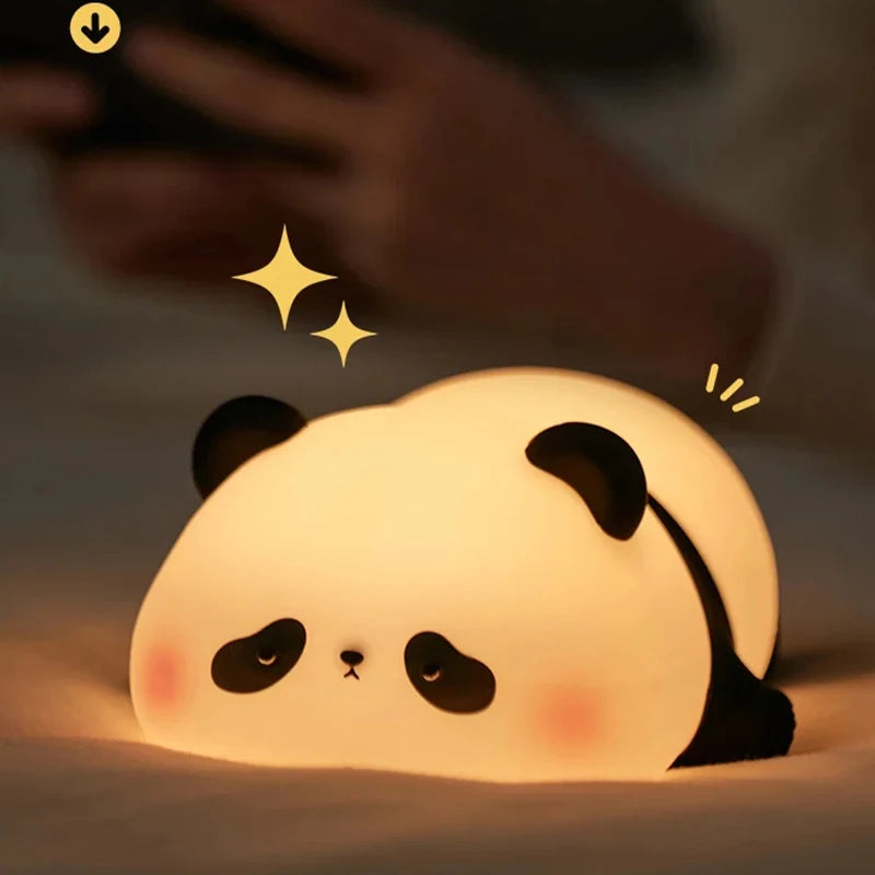 veilleuse led rechargeable usb en silicone animaux de bande dessinée - vue 10 sur 11