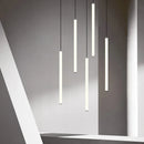 lustre long tube moderne pour villa nordique et hall d'exposition