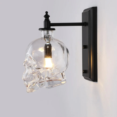 applique murale led industrielle tête de mort rétro - vue 2 sur 10