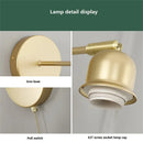 Lampe de chevet loft applique métal verre