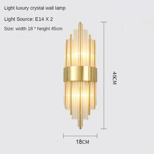 applique murale led en cristal design nordique élégant - vue 10 sur 12