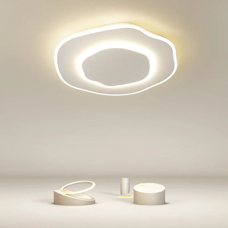 plafonnier moderne à leds avec télécommande pour éclairage intérieur - vue 5 sur 14