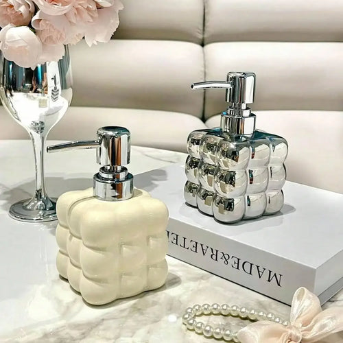 distributeur de savon liquide en céramique pour la salle de bain - vue 3 sur 6