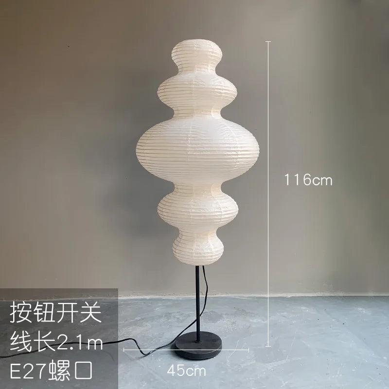 suspension noguchi wabi sabi en papier de riz design minimaliste vintage