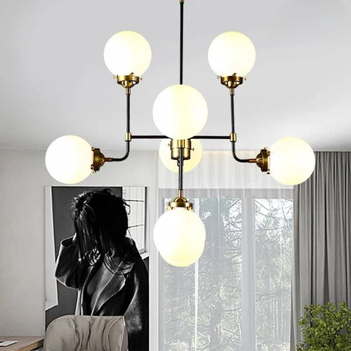 lustre artistique en verre pour décoration intérieure moderne - vue 2 sur 24