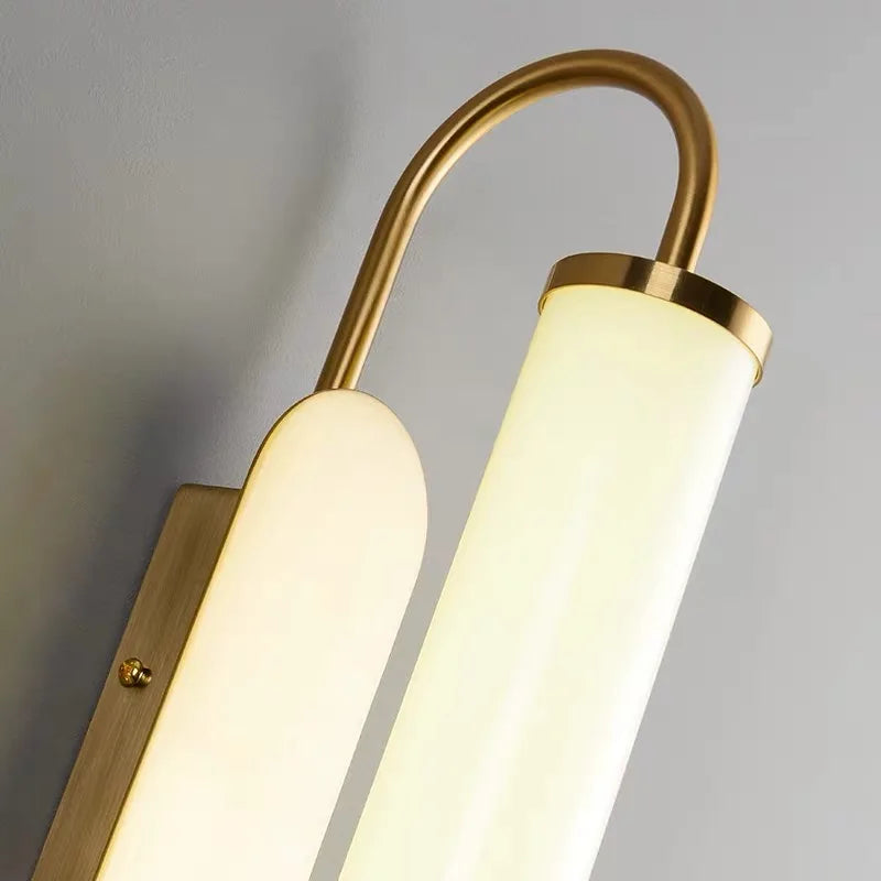 Nordic Minimalist Long White LED Wall Lamp for Bedroom Headboard, Modern and Personalized Living Room Balcony Lighting Fixtures - vue 5 sur 7