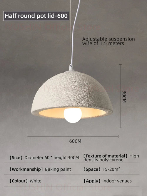 lustre nordique wabi sabi pour décoration intérieure et éclairage suspendu - vue 9 sur 11