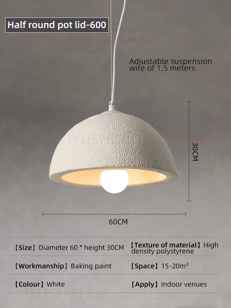 lustre nordique wabi sabi pour décoration intérieure et éclairage suspendu - vue 8 sur 11