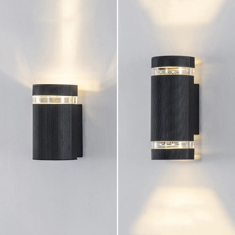 applique murale led extérieure en demi-cercle design pour espaces extérieurs - vue 5 sur 12