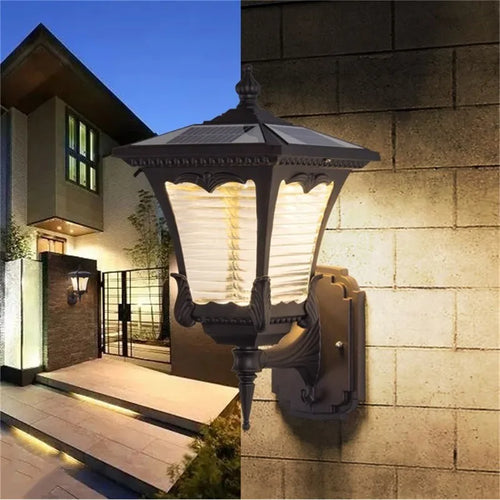 Applique murale solaire extérieur luminaire moderne LED étanche Patio cour porche balcon cour Villa allée éclairages - vue 2 sur 7