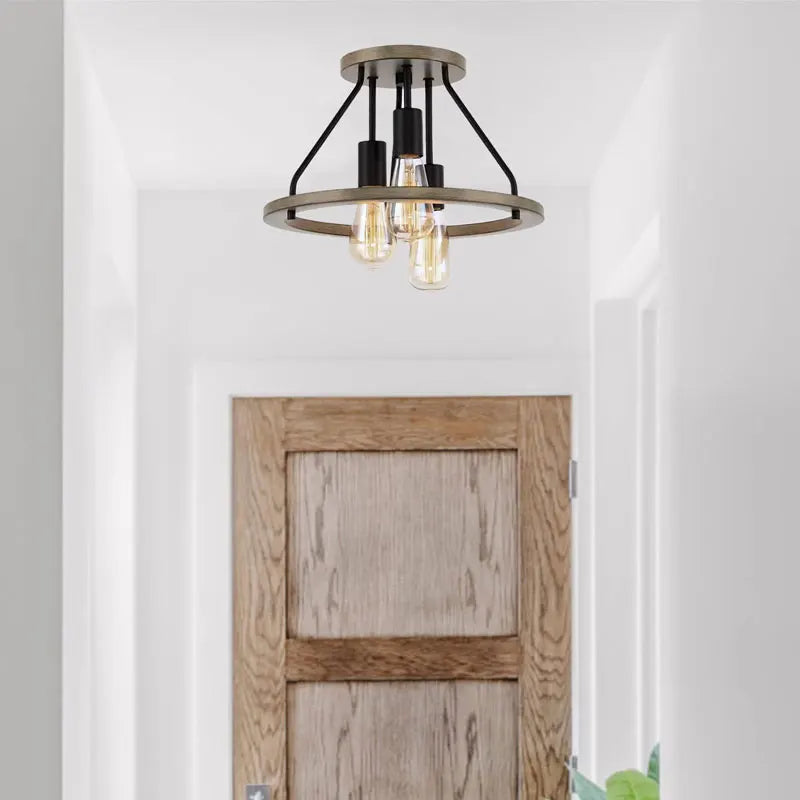 Style américain Rural rétro plafonnier Style industriel ferme couloir Restaurant cuisine chambre balcon plafonnier - vue 4 sur 8