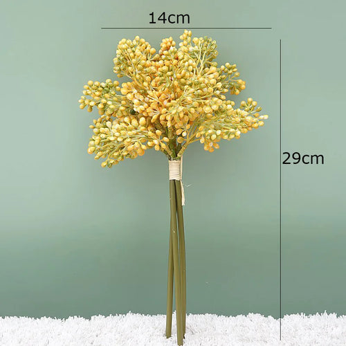 lot de 3 bouquets de riz artificiel pour décoration et arrangement floral - vue 5 sur 12
