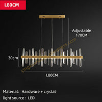 lustre en cristal à led design moderne pour intérieur