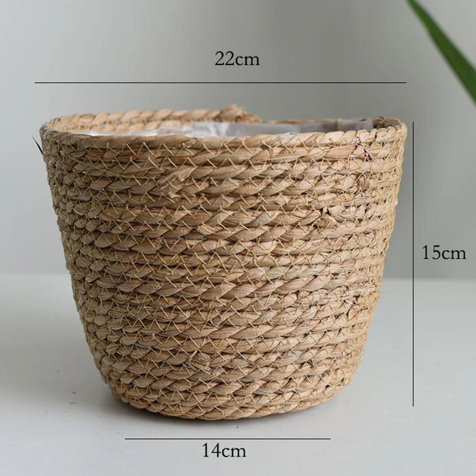 doublures en rotin pour paniers à plantes et décoration jardin - vue 10 sur 12