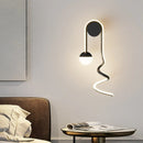 applique murale led en spirale moderne en aluminium