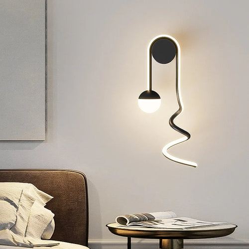 applique murale led en spirale moderne en aluminium - vue 4 sur 14