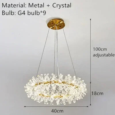 suspension moderne en cristal transparent pour décoration intérieure - vue 13 sur 13