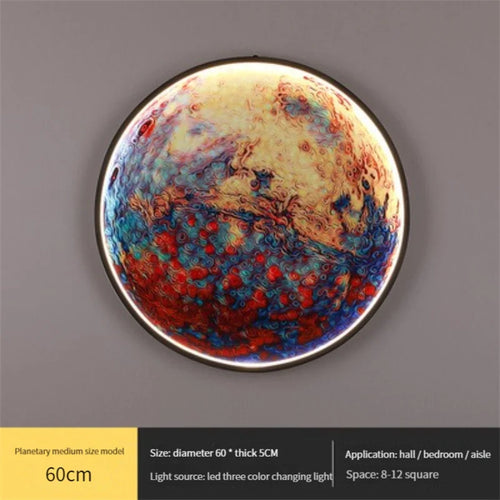applique murale led en forme de lune pour décoration intérieure - vue 12 sur 17
