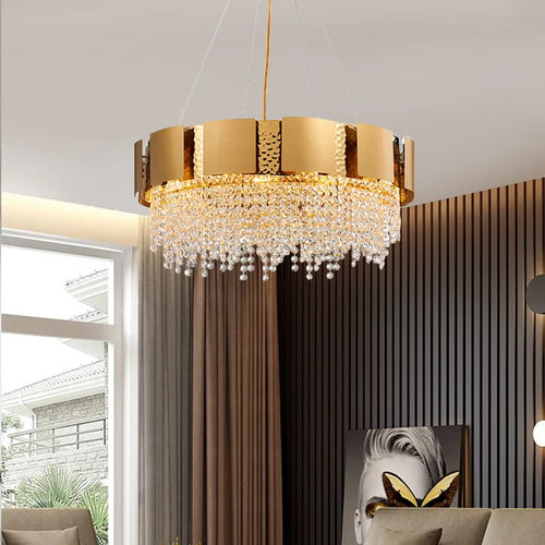 lustre rectangulaire moderne en cristal pour intérieur élégant - vue 3 sur 11