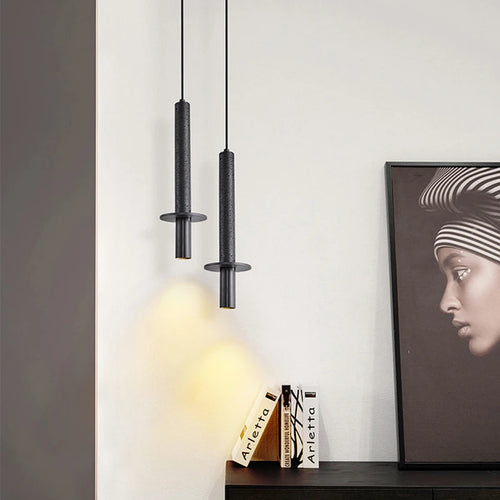 Suspension LED en travertin jaune naturel japonais - vue 3 sur 9