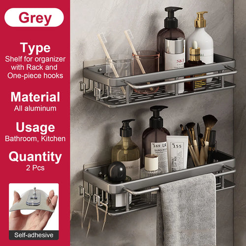 etagère murale sans perçage pour rangement de salle de bain et cuisine - vue 23 sur 30