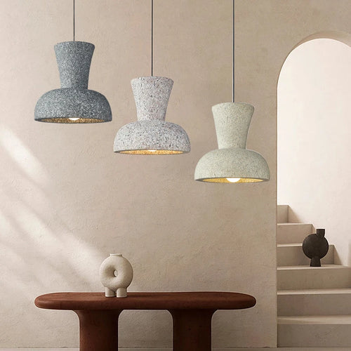 lustre led nordique wabi sabi pour bar et décoration maison - vue 2 sur 10