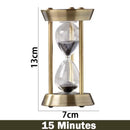 horloge sablier rétro en métal pour décoration et chronométrage