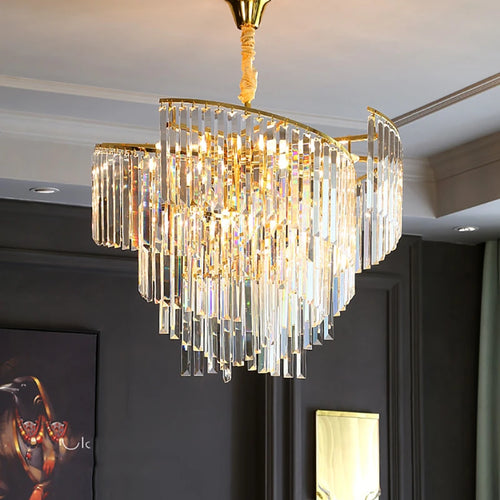lustre en cristal design dimmable pour une ambiance élégante - vue 2 sur 11