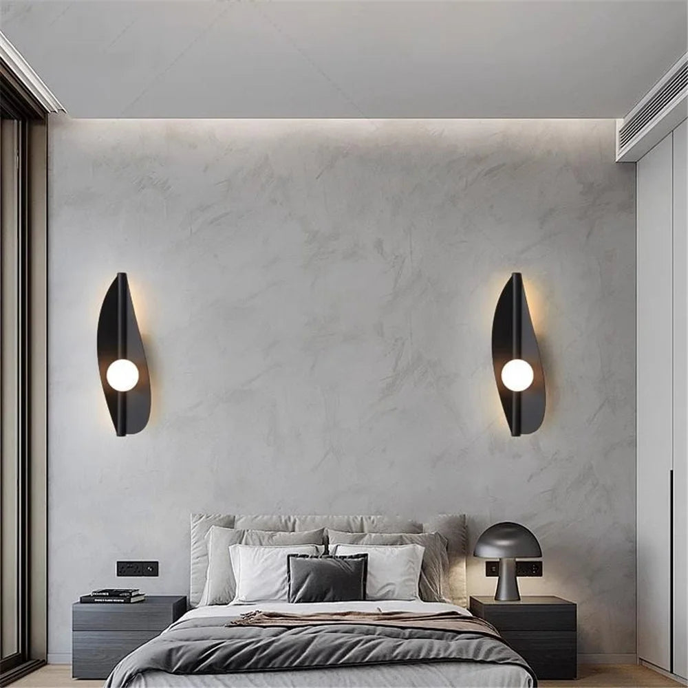 applique murale led design feuille en acrylique moderne décoration intérieure - vue 4 sur 15