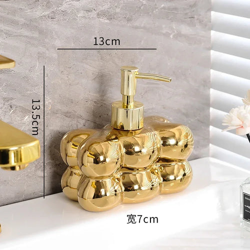 ensemble de décoration luxe en céramique pour salle de bain - vue 8 sur 18