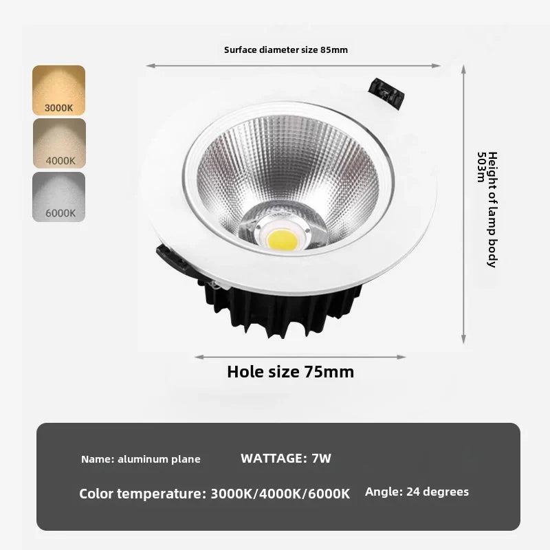 spot led encastré pour éclairage intérieur moderne et élégant - vue 6 sur 6