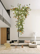 suspension moderne en ginkgo en verre personnalisée pour un éclairage élégant