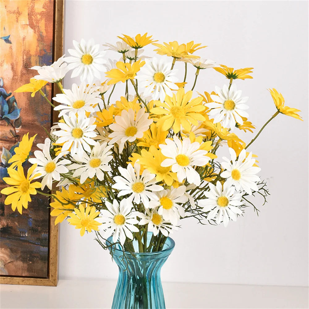 fleurs artificielles marguerites pour décoration mariage et bricolage - vue 1 sur 13