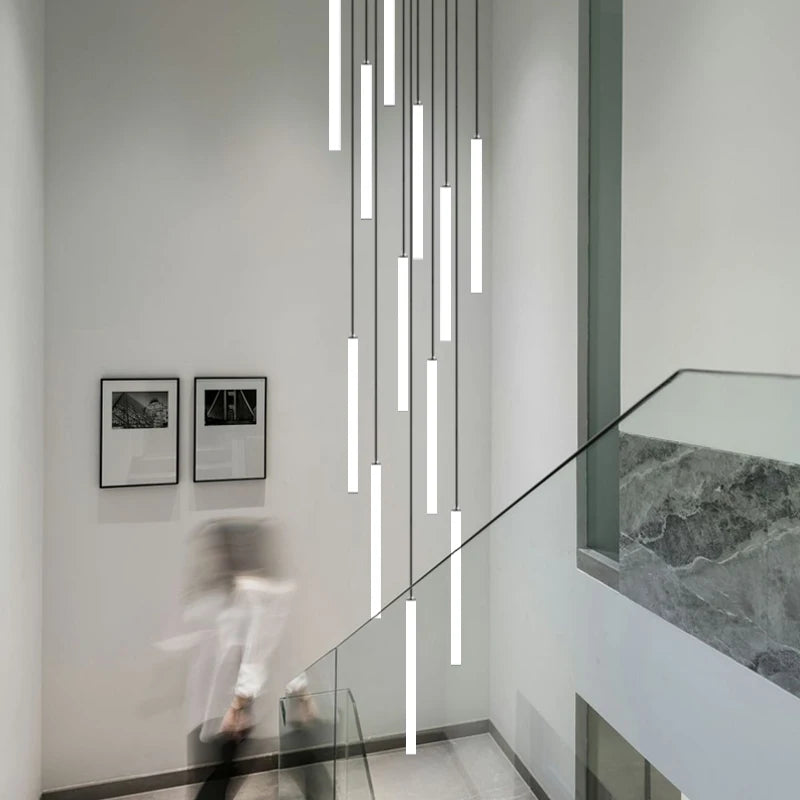 lustre moderne minimaliste de luxe pour duplex - vue 4 sur 15