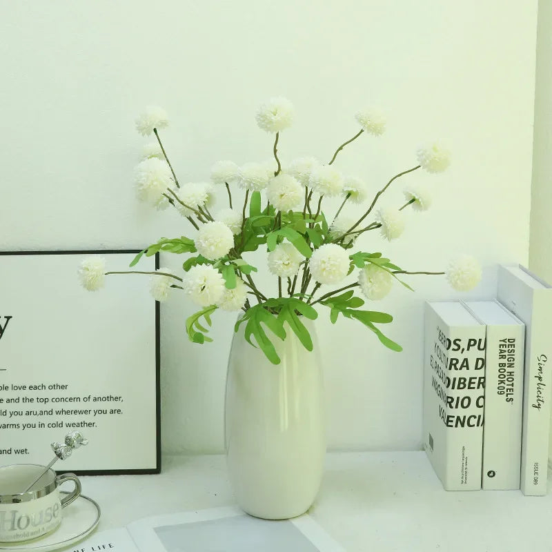 branche de chrysanthème artificielle pour décoration florale élégante - vue 6 sur 14