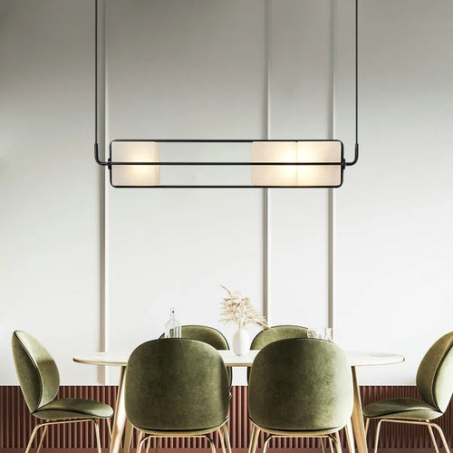 lustre art déco en verre et métal pour hôtel - vue 6 sur 12