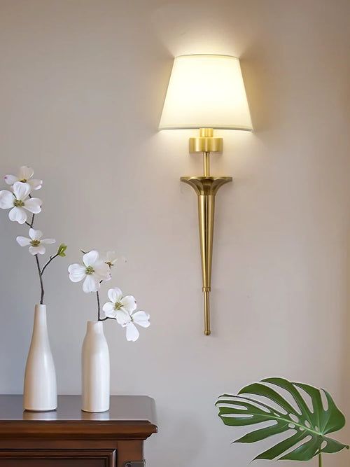 applique murale classique en cuivre led pour décoration maison - vue 2 sur 7
