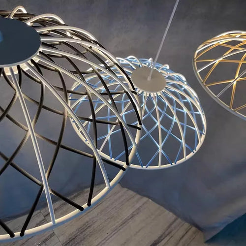 plafonnier moderne en corde tressée pour décoration intérieure - vue 4 sur 10