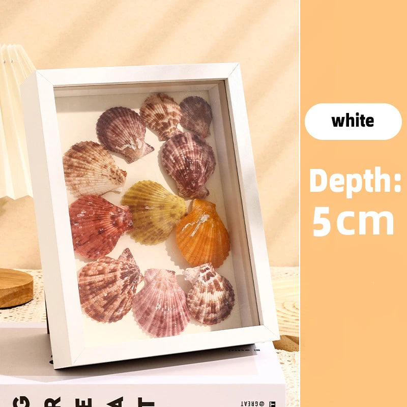 cadre photo flottant transparent avec fleurs séchées décoratif et artisanal - vue 7 sur 10
